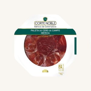 Corte Noble (Argal) Ibérico 50% de cebo de campo shoulder ham (Paleta) Green label – from Extremadura, pre-sliced 70 gr