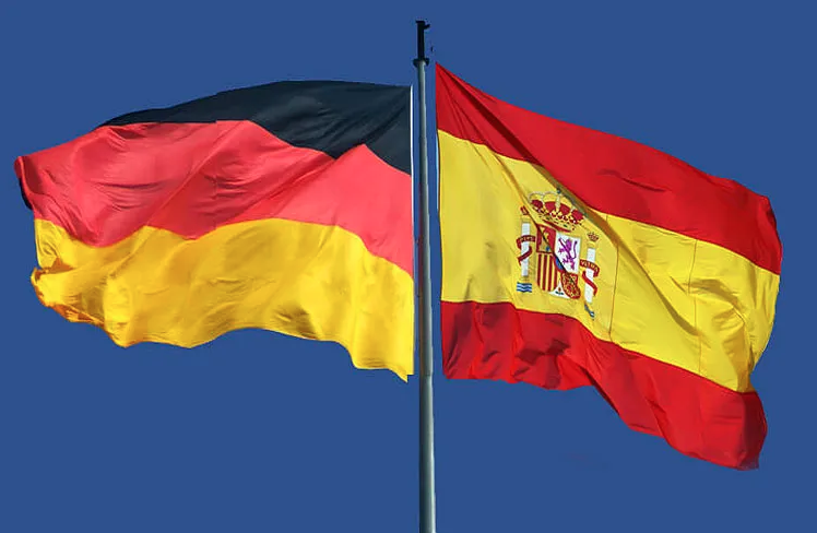 Germany and Spain flags