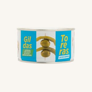 Toreras Kimbo Gildas - Chilli peppers with olives stuffed with anchovies in olive oil, can 330g